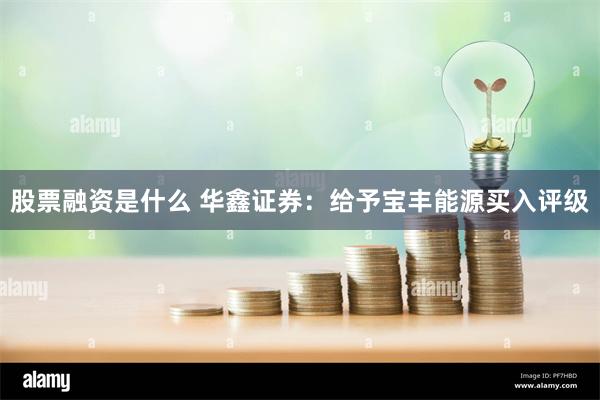 股票融资是什么 华鑫证券：给予宝丰能源买入评级