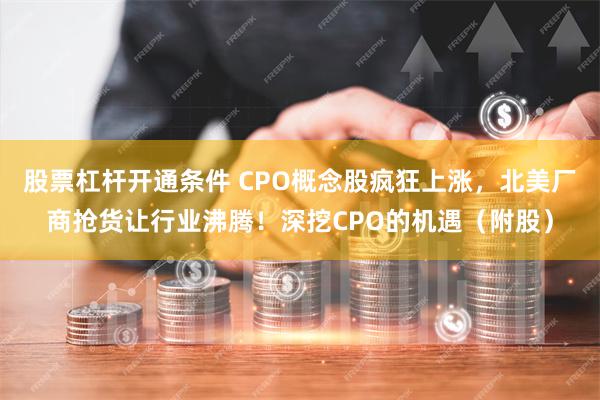 股票杠杆开通条件 CPO概念股疯狂上涨，北美厂商抢货让行业沸腾！深挖CPO的机遇（附股）